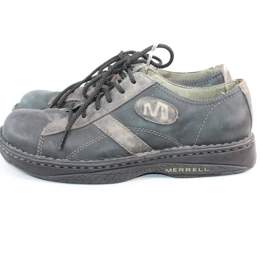 Merrell Hommes Mens Sz 8 World Piece Charcoal Black Lace Up Oxford Casual Shoes - Picture 7 of 9